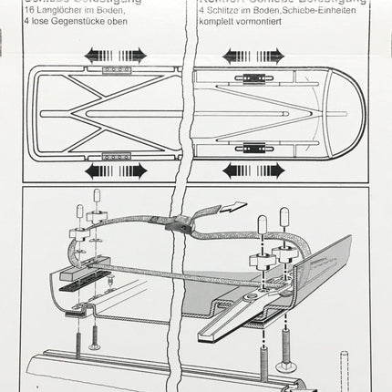 Kamei T-stukken 20mm - M6 schroefdraad - uitbreidingsset voor dakkoffers VW/Audi