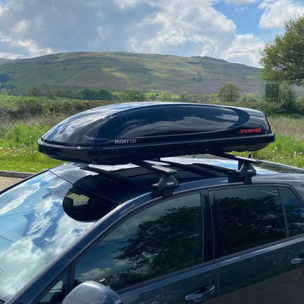 Kamei Husky 330 dakkoffer - hoogglans zwart (levertijd op aanvraag)